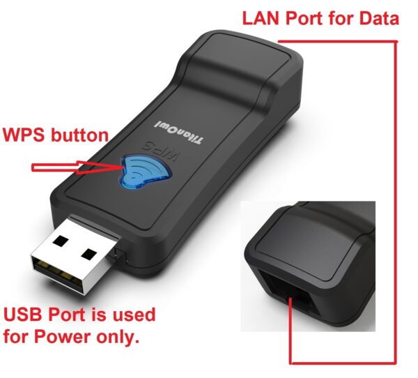 WiFi to LAN Network Adapter, Wireless to Ethernet for Printer Smart TV for Samsung Sony Panasonic LG Sanyo Vizio RJ45 USB - Image 7