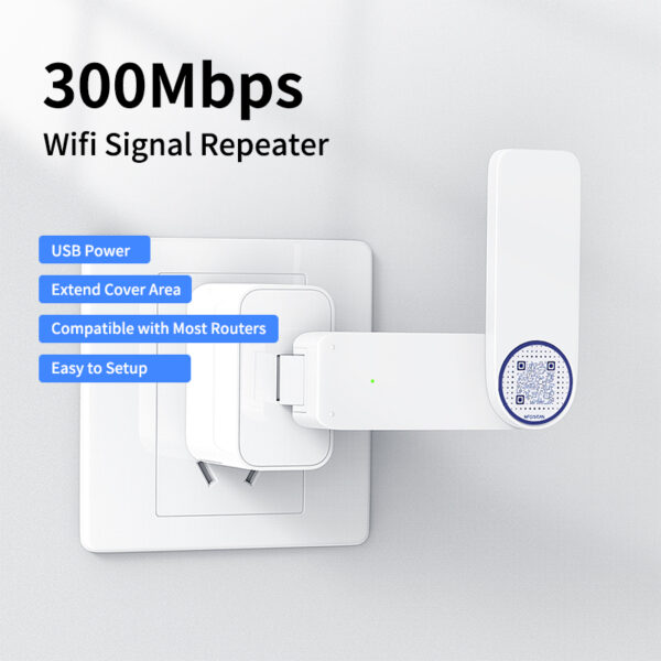 WiFi to Ethernet Adapter for Printer Smart TV Blu-Ray Playstation Xbox USB Powered Repeater Omnidirectional Antenna - Image 5