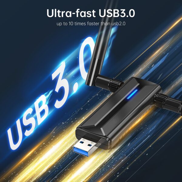 AX5400 WiFi6E Super Fast Gaming Wireless Adapter High Performance USB 3.0 Dongle - Image 3